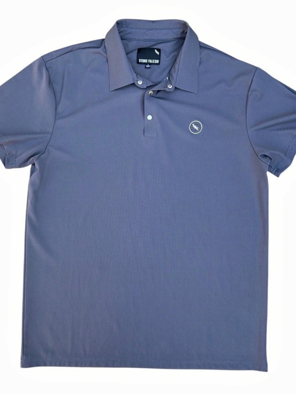 Stone Falcon Men's Polo Shirt in Gray Size Large